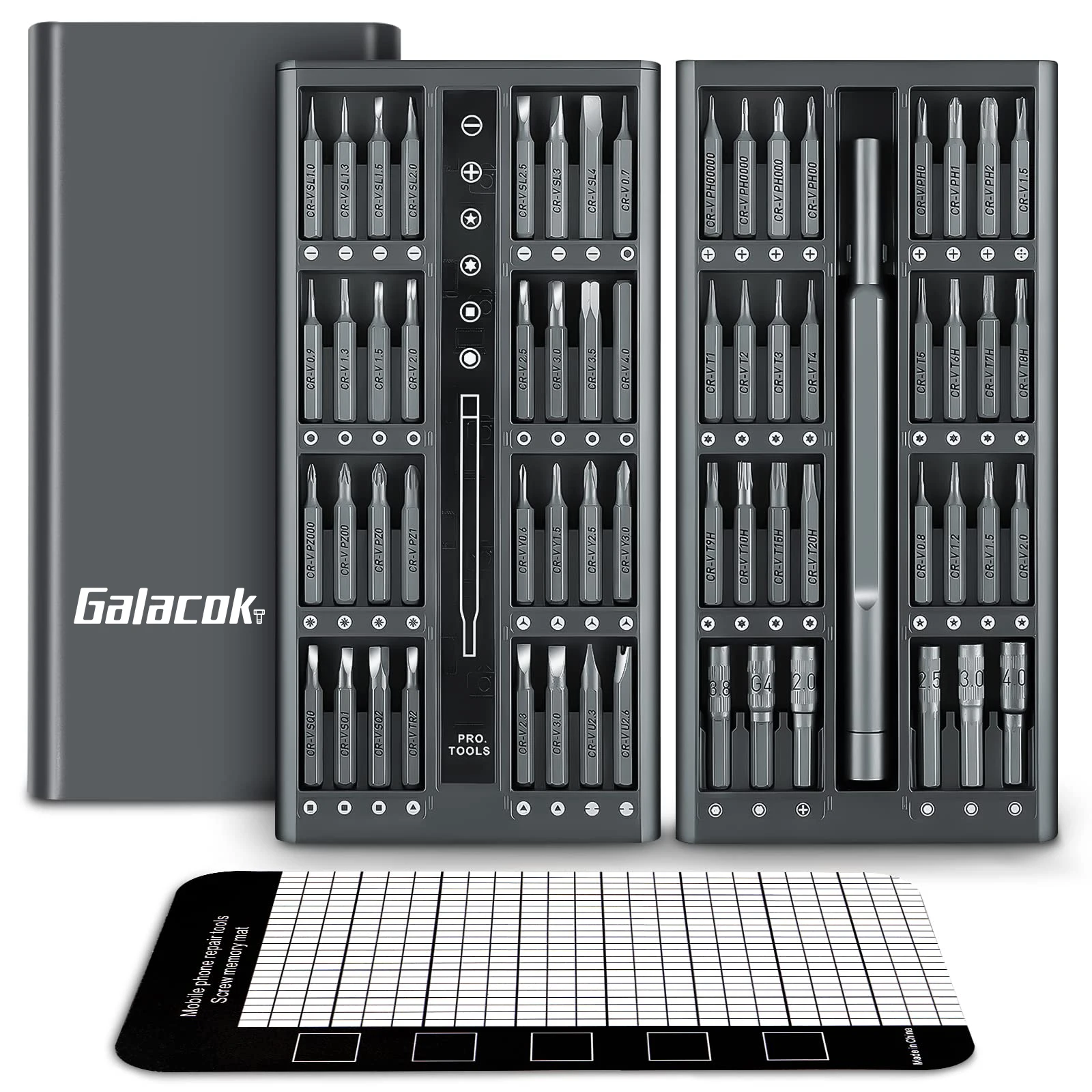 

Набор прецизионных магнитных отверток 64 в 1 с битами Torx и Hex для ремонта мобильных телефонов