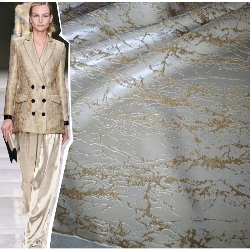 

Irregular Bark Pattern Non Elastic Jacquard Fabric for Designer Fashion Clothing Creative Cloth By The Meter Apparel Diy Sewing