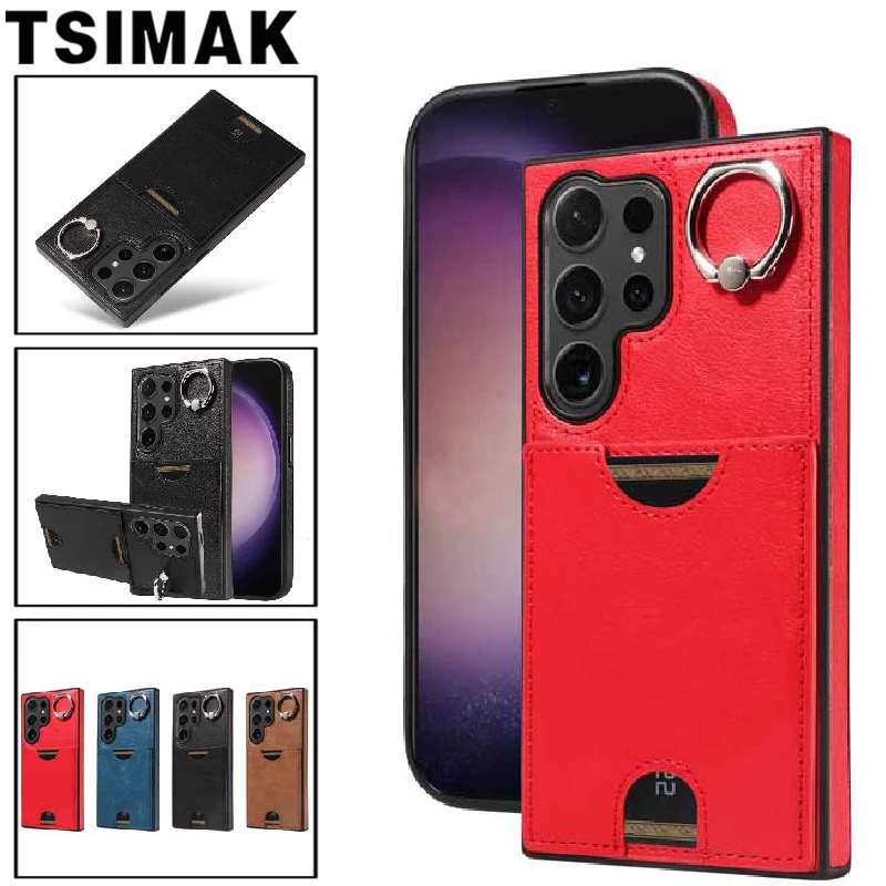 Fundas Für Samsung S25 Ultra Fall Brieftasche Leder Karte Slot Halter Abdeckung für Galaxy S24 Ultra S25 Plus S23 S22 S21 FE Telefon Fall