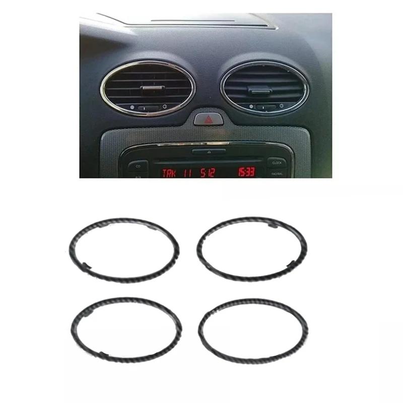 4Pcs Car Dashboard Air Conditioner Air Vent Frame 4M51A014L21BC 4M51A014L21AE For Ford Focus 2005-2011