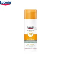 Protector Solar Facial Eucerin Oil Control SPF50+ 50ml, Refrescante, Mate, No Grasoso, Control de Grasa, Protección UV para Piel Grasa y Propensa al Acné
