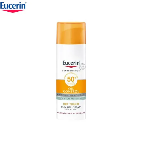 Imagen 1 del producto Protector Solar Facial Eucerin Oil Control SPF50+, Refrescante, Mate, No Grasoso, Control de Grasa, Protección UV para Piel Grasa y Propensa al Acné