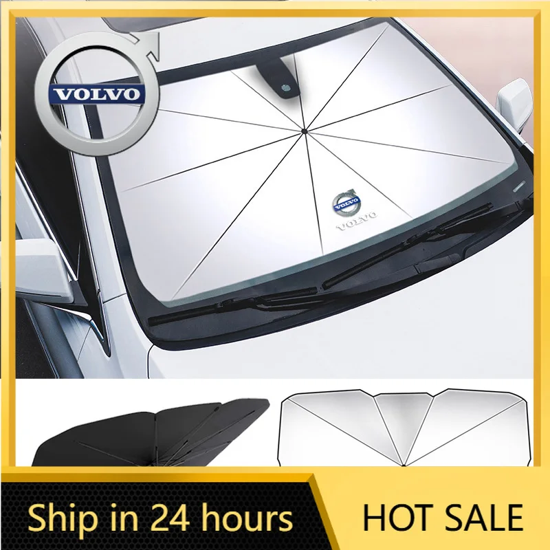 

Steering Covers Car Sunshade Protection Umbrella Sunscreen Parasol For Volvo V60 V40 XC90 S60 C30 XC60 V50 V70 Front And Rear Wi