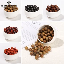 50 Pçs/lote Natural De Madeira Bead Verde Preto Sândalo Buda Bead Solto Bead Para Fazer Jóias Diy Colar Pulseira Acessório