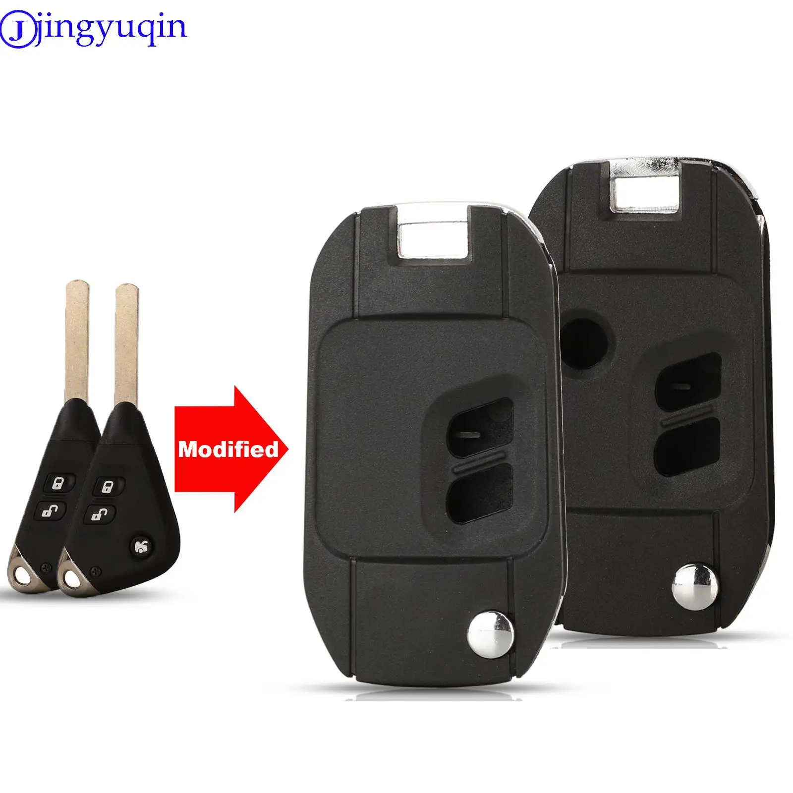 jingyuqin Replacement Shell Modified Folding Remote Key Case Fob 2/3 Buttons For Subaru Legacy Forester Outback Impreza