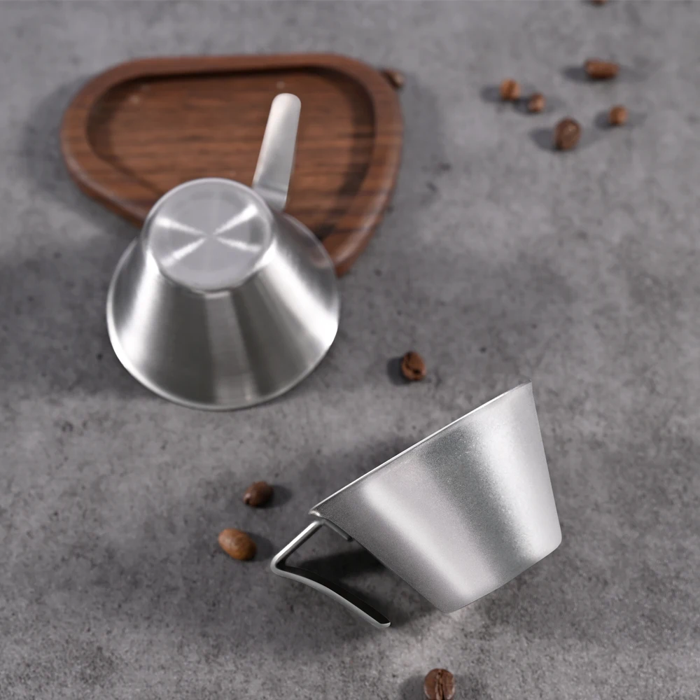 100ML Espresso Extraction Cup 304 Stainless Steel with Scale Thickened Exquisite Ounce Coffee Cup Home Kitchen Cafe Accessories view 5