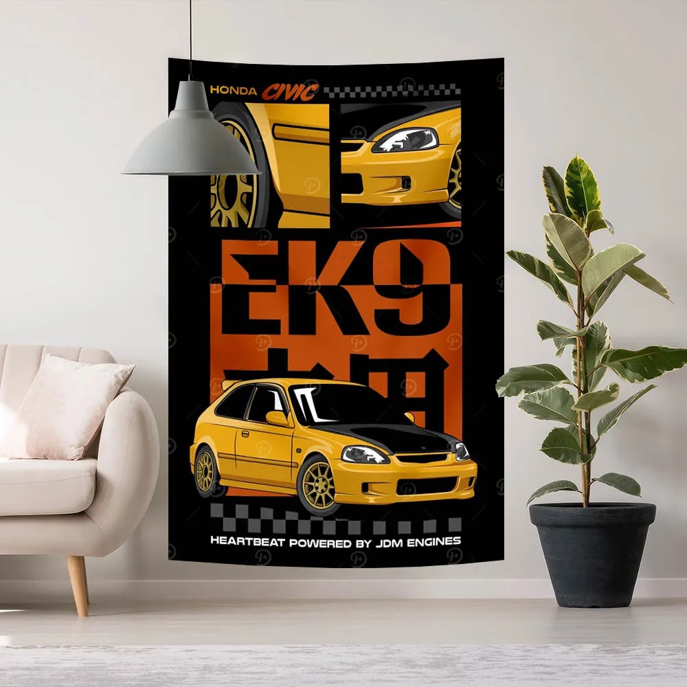 Культовый-постер-с-автомобилем-civic-гобелен-displate'iconic-civic-декор-для-стен-автомобиля-постер-картина-обои-декор-для-кафе-паба