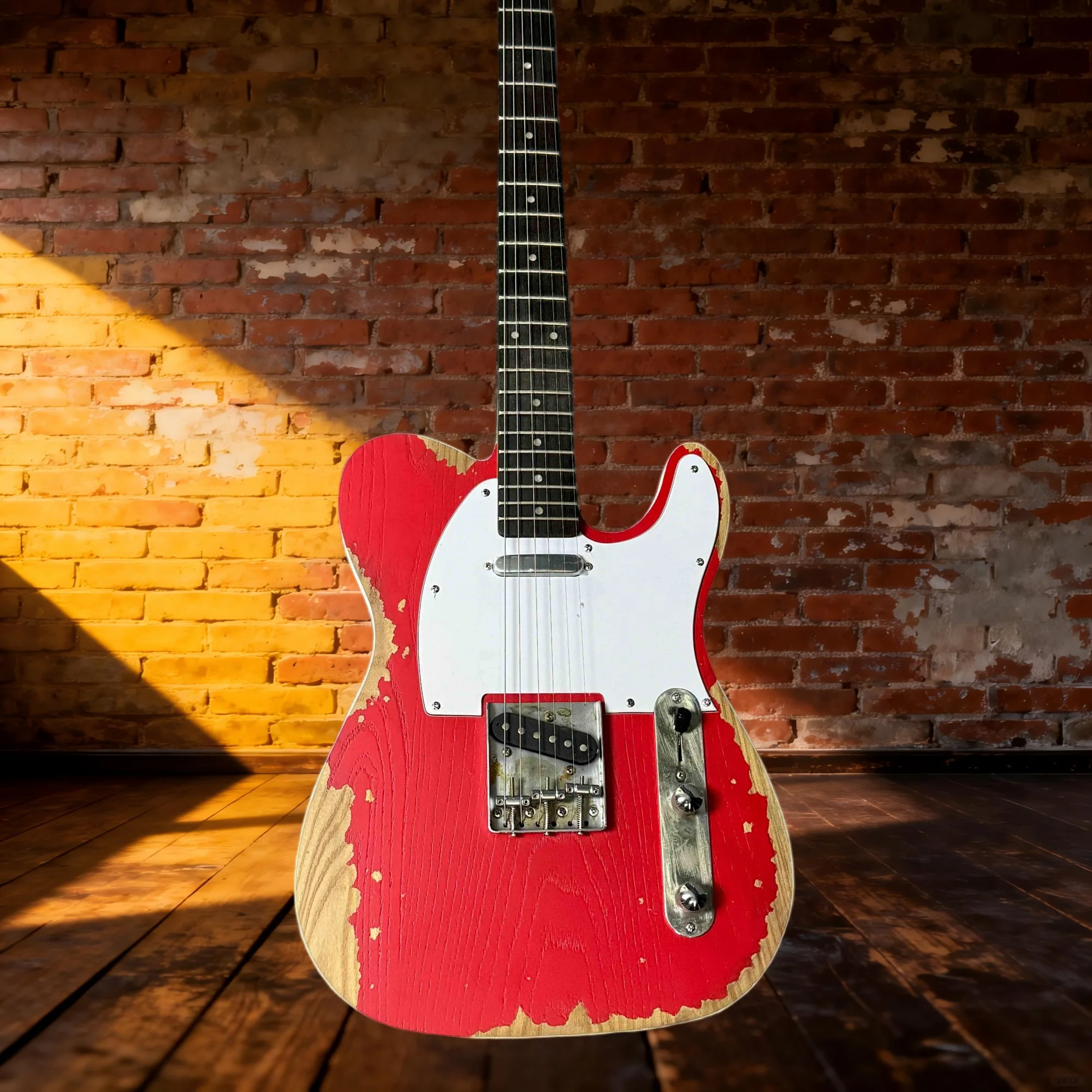 

39 inch Red Vintage TLE Alder Body Rosewood Fingerboard Free Delivery New Year Gift Fixed Bridge Electric Guitar