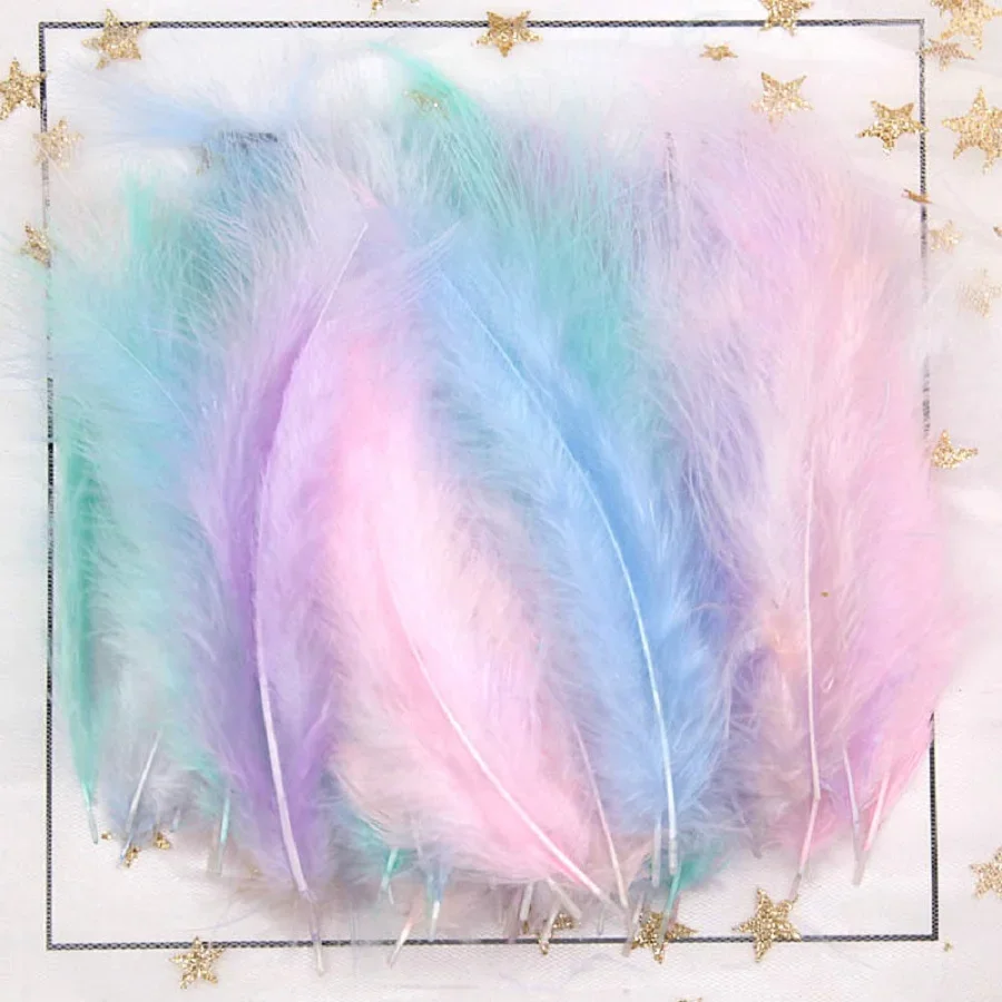 Natural Turkey Feathers 8-14CM Soft Marabou Feather for Needlework DIY Crafts Wedding Jewelry Decoration Feathers