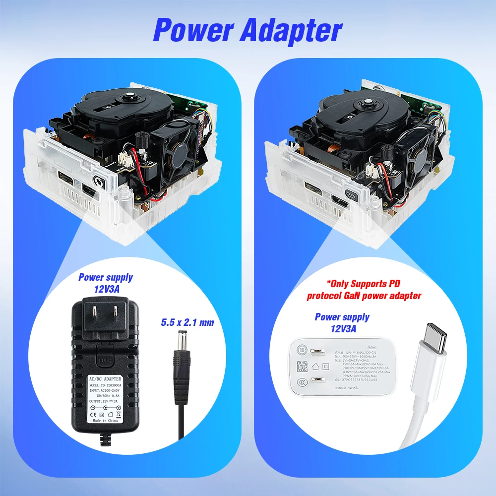 Replacement DC/Type C PSU Mod For Nintendo Gamecube PSU Power Supply Power Board For NGC Game Console DOL-001/DOL-101