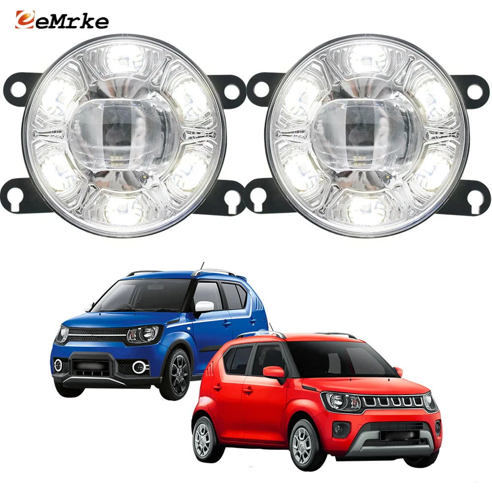 

Led Fog Lights Assembly for Suzuki Ignis 3 FF21S MF 2016~2023 Car PTF with Lens Daytime Running Lamp DRL Daylight Headlights