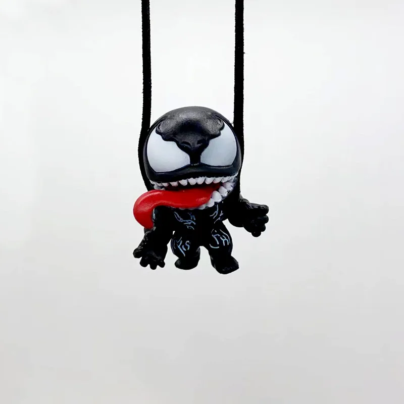 Anime Figure Venom Car Pendant Cartoon Venom Rearview Mirror Pendant Hanging Interior Model Mini Model kids Toys Decor Ornament