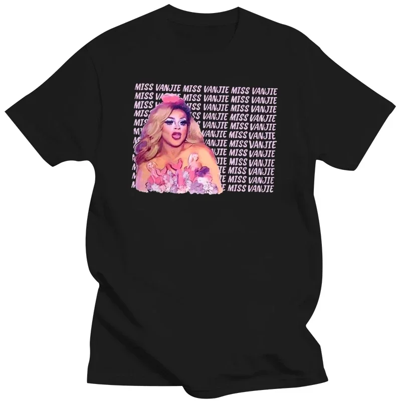 Miss Vanjie Rupaul Drag Race Queen for Dragrace Vintage Cotton Short Sleeve BigSize Clothing harajuku summer fashion Round neck