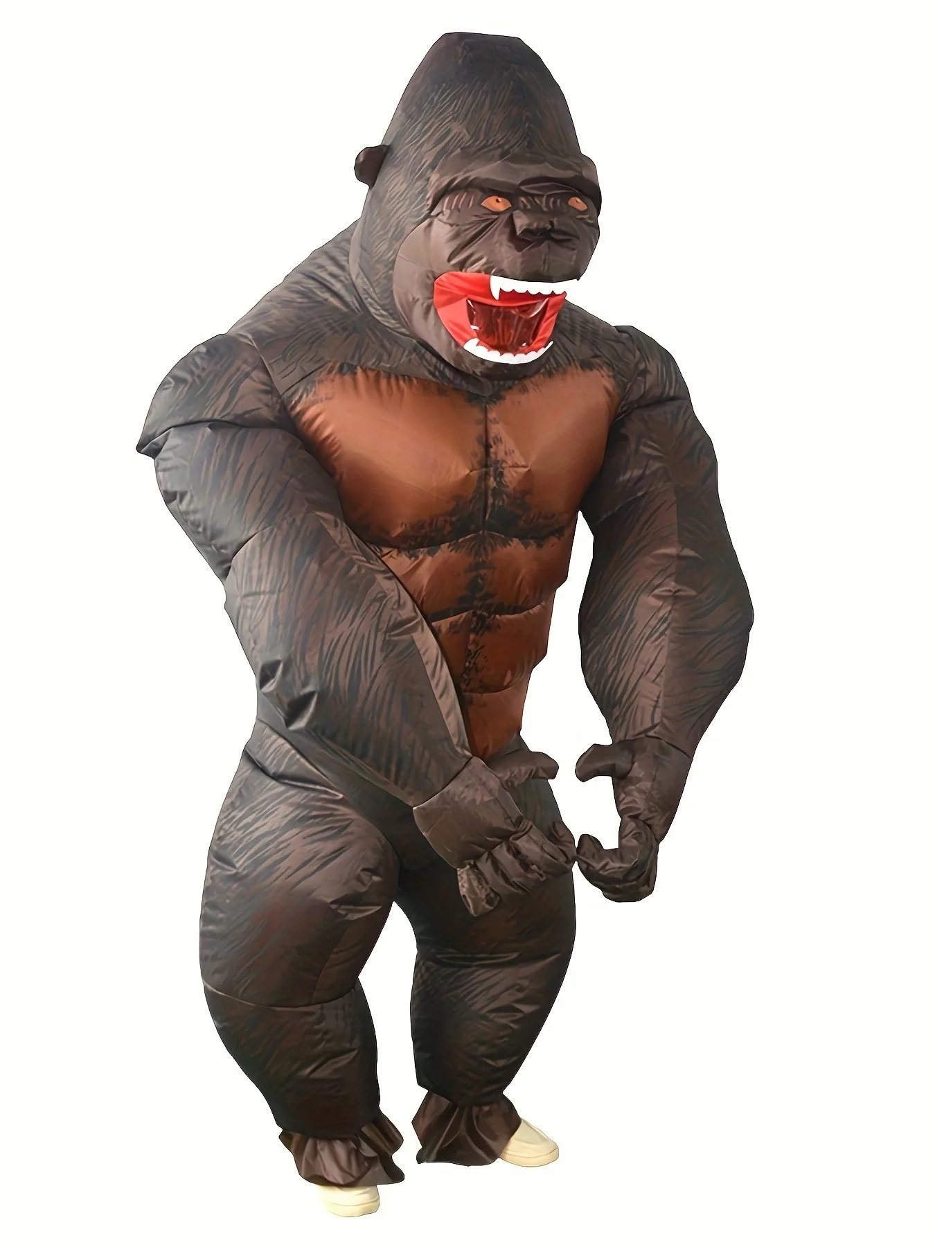 زي غوريلا قابل للنفخ للبالغين لكرة مكياج الهالوين - بدلة أساسية ممتعة الحجم #5