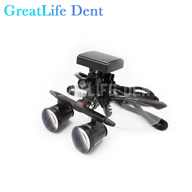 GreatLife Dent 2.5X 3.5X FD-501G KWS Dentisit Surgical Headlight Surgery Medical Frame Dental Magnifier Galileo Binocular Loupes