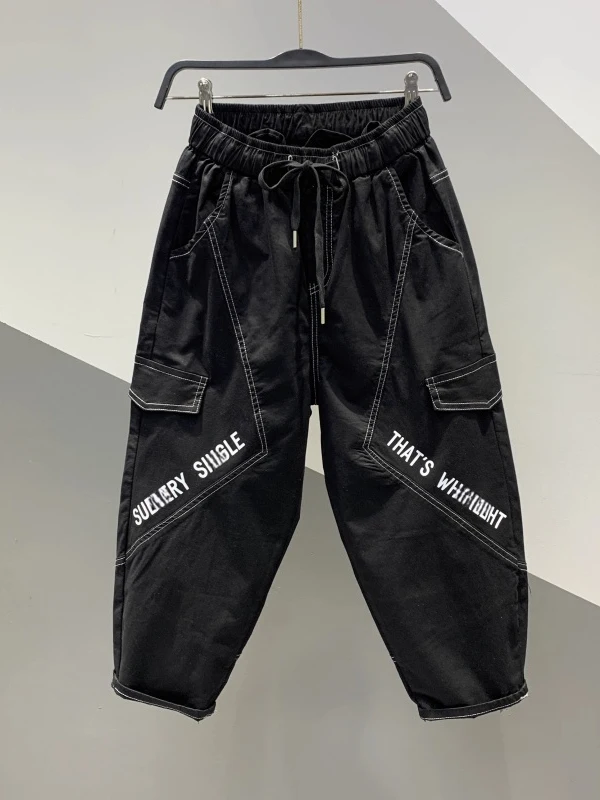 

Джинсы свободного кроя большого размера, повседневные, джинсовые, весна-осень, унисекс, с эффектом потертости, в стиле Харадзюку, американский ретро-стиль, прямые штанины