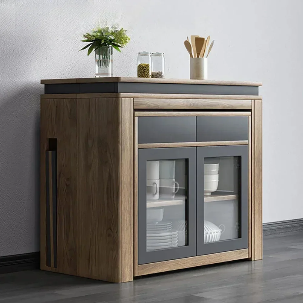 Modern Extendable Dining Table Rectangle Sideboard with Storage Mesas De Comedor Home Furniture  Dining Table Set