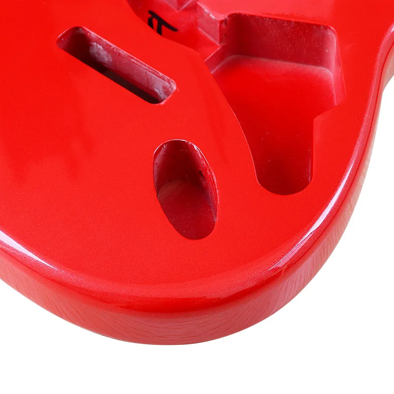 ตัวกีตาร์ไฟฟ้าไม้หยางสามสาย สีแดงเมทัลลิก เงางาม อุปกรณ์ดัดแปลงกีตาร์ DIY สำหรับมืออาชีพ