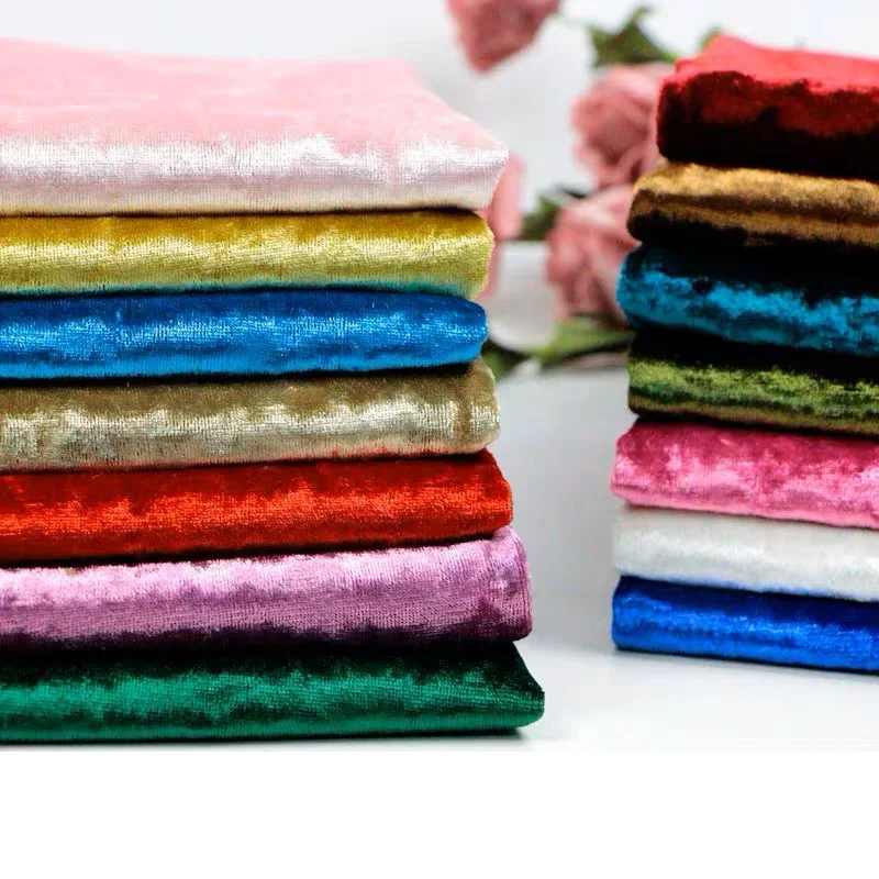 

100/300/500cm X160cm Stretch Velvet Fabric Diamond Luster Cloth Soft Upholstery Textiles Diy Velour for Sofa Curtain Background
