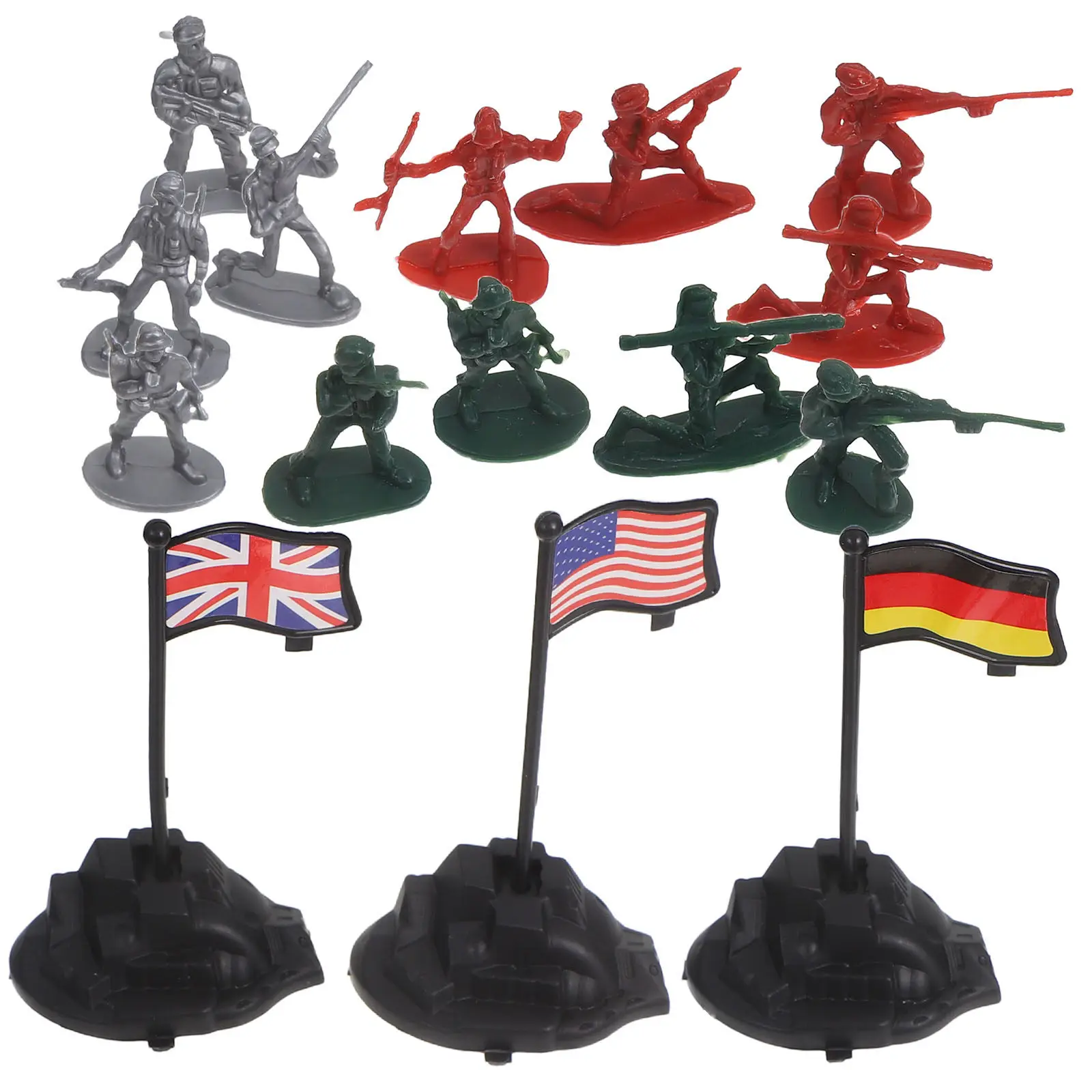 

300Pcs Modern Military Soldier Figures Premium Plastic Sand Table Army Men for DIY Micro Landscape Battle Scenes Simulation