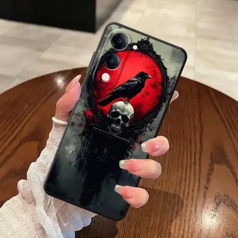 Soft Back Phone Cover Case for Vivo Y75 Y81 V27 Y53S Y51S Y78 V21E V23 V29 V25 V30 Y50 Y95 Y71 Y91 Y52S Y93 Various Skulls