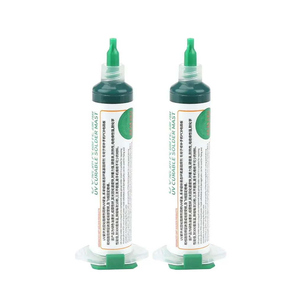 

2Pcs Green UV Solder Mask Ink for pcb BGA Circuit Board UV Light Curing Solder Resist Ink Insulating & Protecting