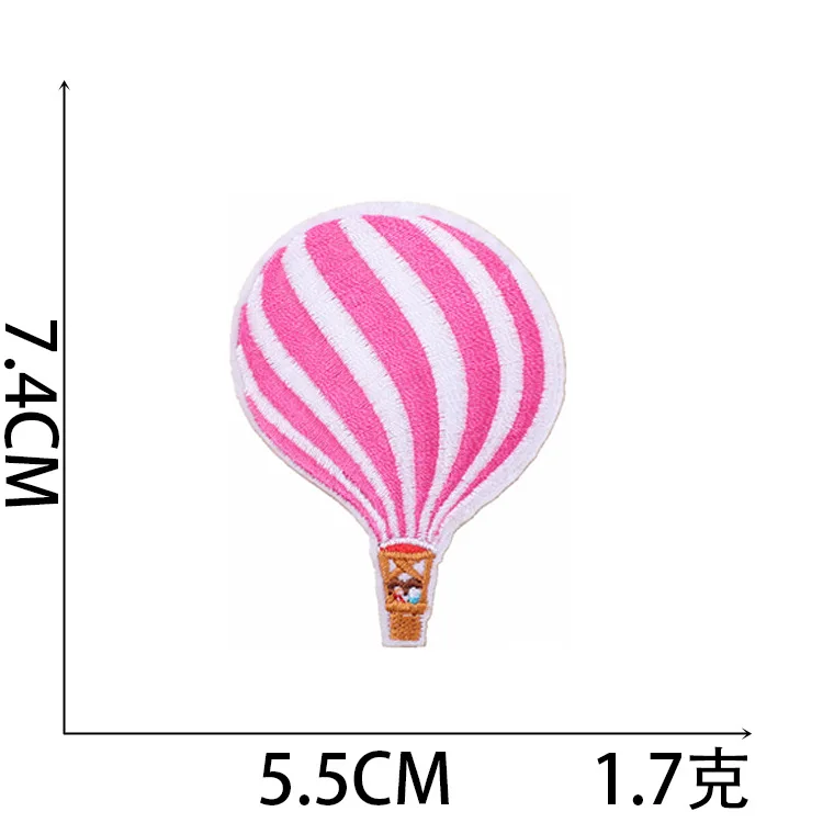 Hot Air Balloon Patches for Kids Clothes DIY Stripes Iron on Appliques Clothing Stickers Embroidery Helium Balloon Badges