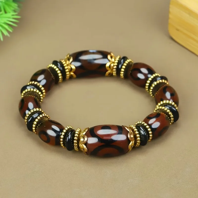 

Элегантный браслет из агата, браслет из бисера Dzi, такой же для мужчин и женщин