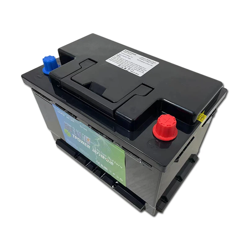 Batteria di avviamento ad alta sicurezza da 1000cca 12V Lifepo4 al litio ferro 50Ah 80Ah 100Ah 120Ah Batteria a avviamento + caricabatterie