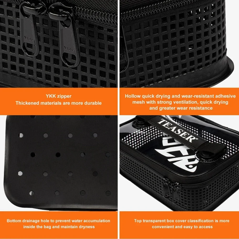 Bolsa portaseñuelos jigging con clips metálicos