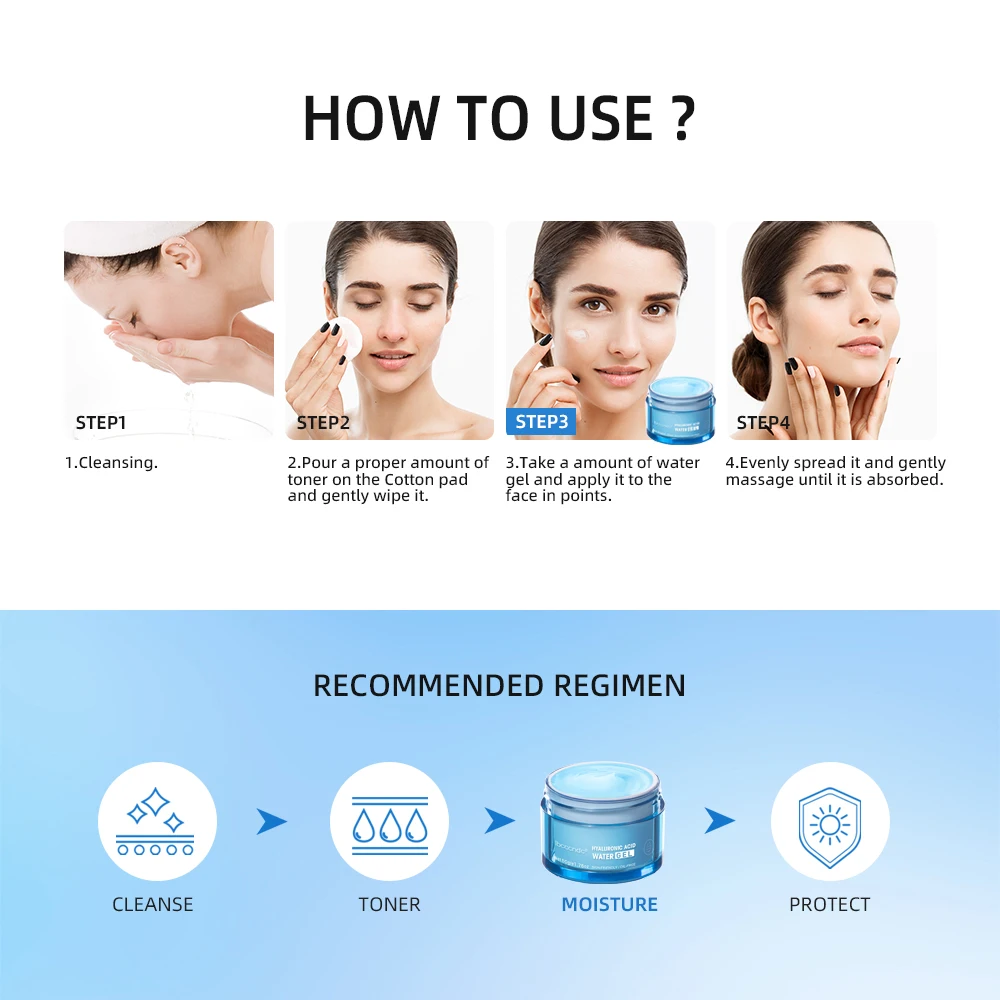 Hydro Boost Hyaluronic Acid Hydrating Water Gel Daily Face Moisturizer for Dry Skin, Oil-Free, Non-Comedogenic Face Lotion