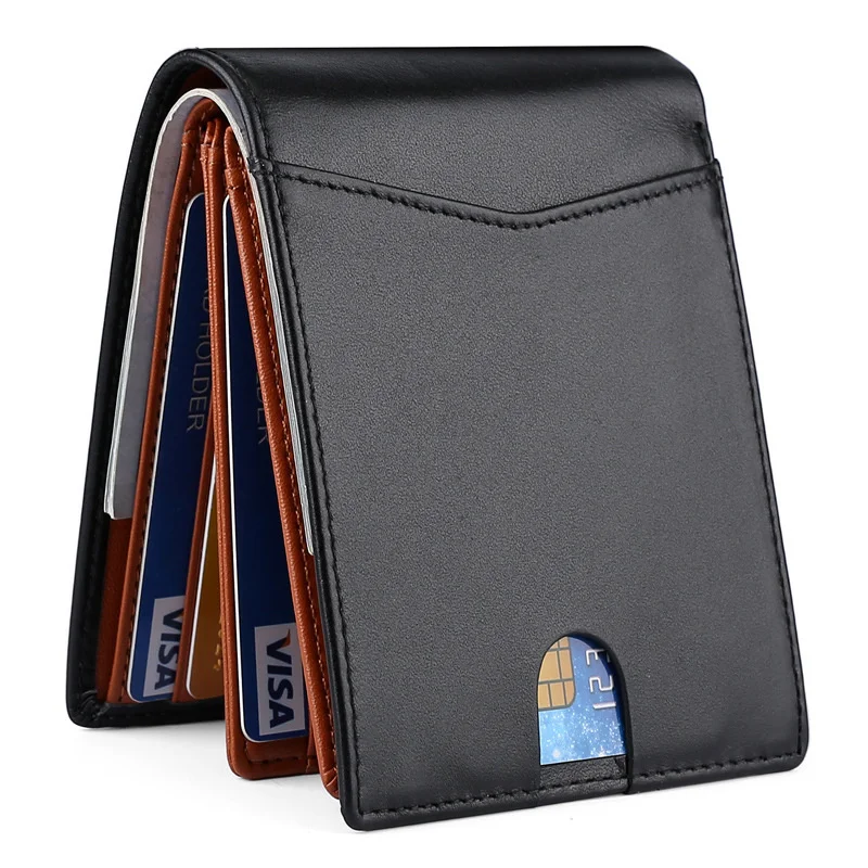 Japanese Short Organ Card Bag Multiple Card Positions RFID Anti Theft Brush Women's Card Clip Men's Card Bag