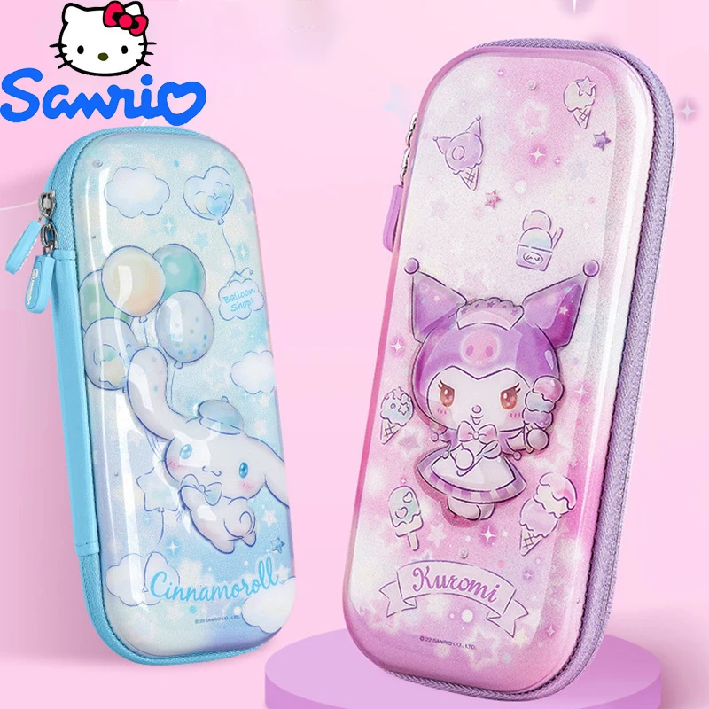 New Sanrio Pencil Case Cinnamon Roll Melody Pencil Case Eva Pencil Case Multifunctional Sandwich Storage Bag