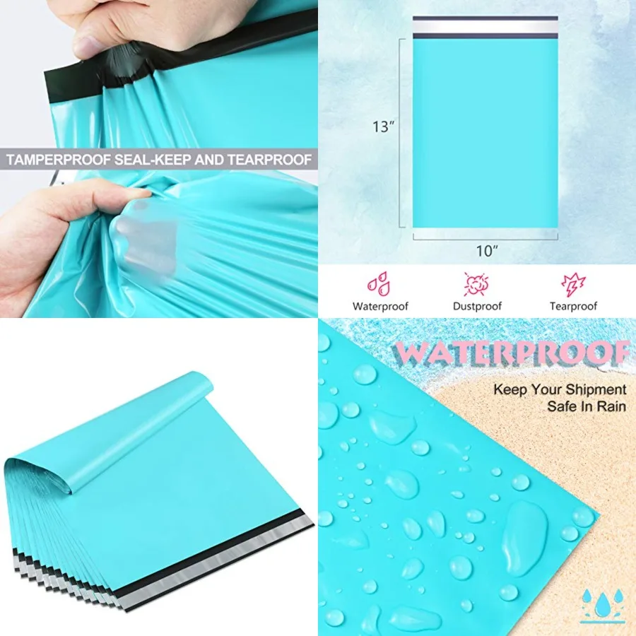 Poly Mailers 10x13 Inch 200 Pack Shipping Bags #4 Strong Mailing Envelopes Boutique Packaging Postal Self Seal Adhesive Waterpr