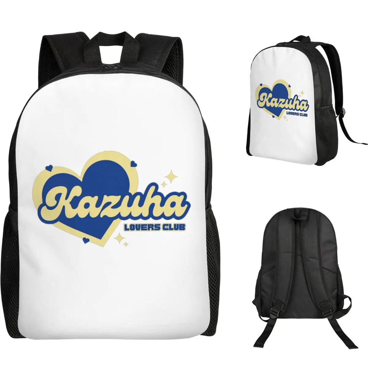Kazuha Lovers Club Student Backpack School Bag Hiking Travel Daypack for Boys Girls Fashion Bookbag Shoulder Bags