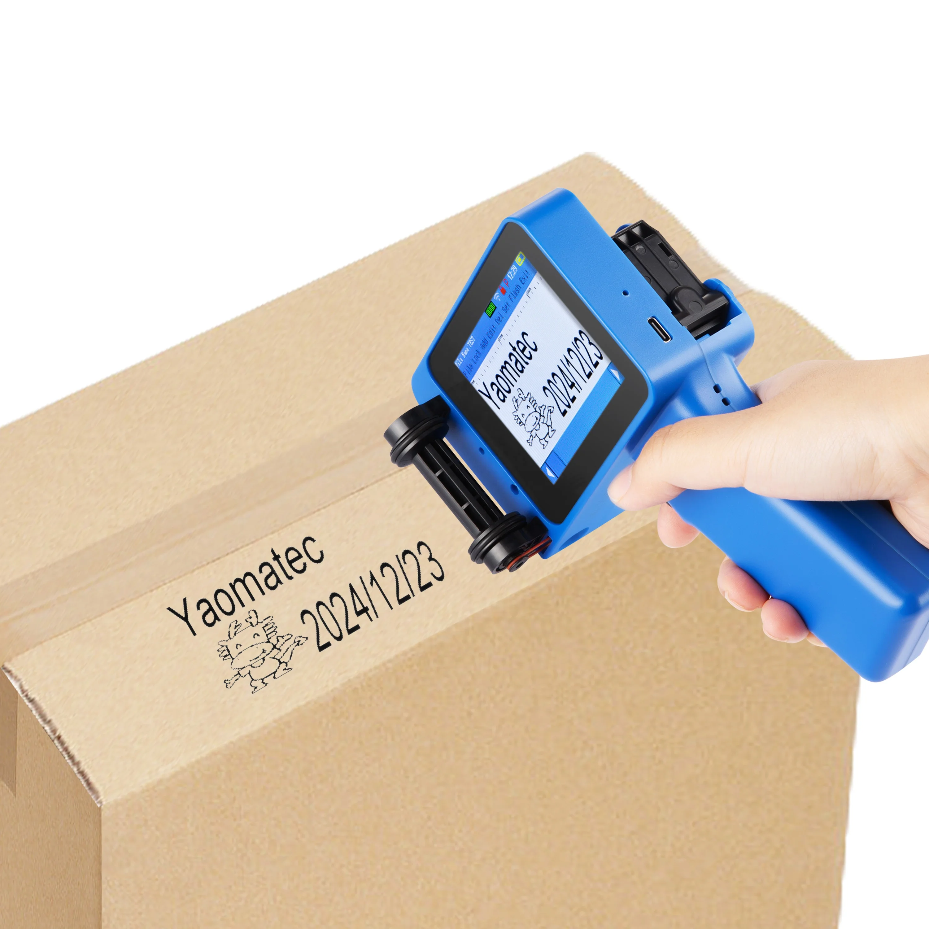 New 12.7mm Mini Batch Plastic Hand Held Portable Logo Printer Handheld Inkjet Jet Machine Date Inkjet Printers