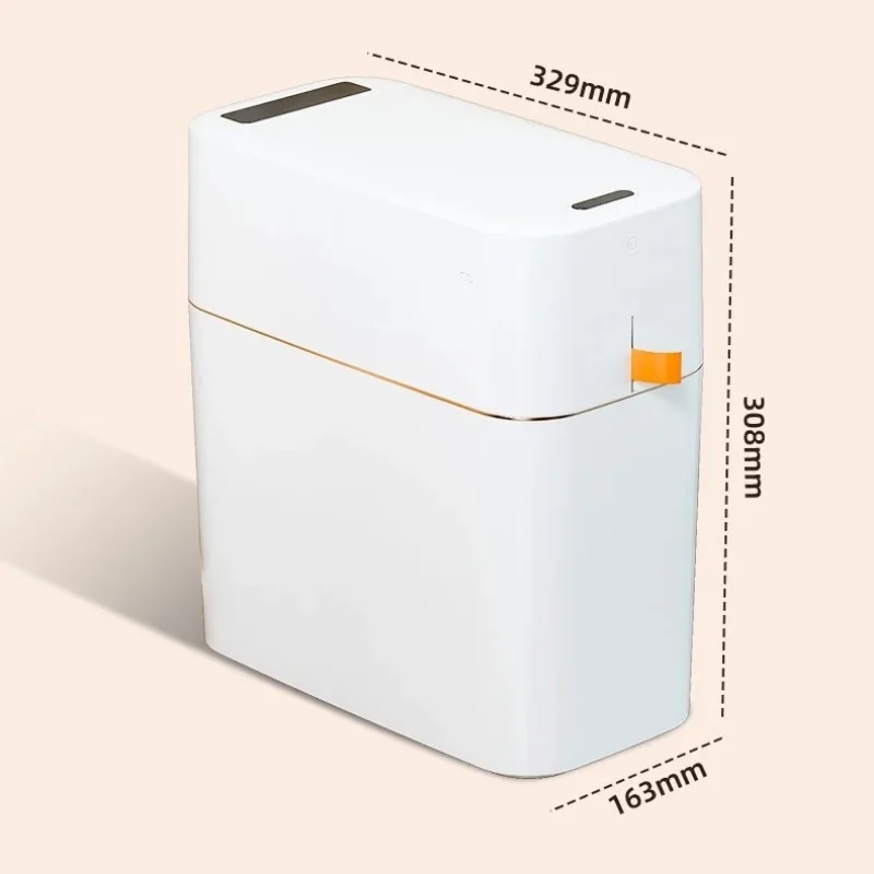 Crack Smart Trash Can Light Energy Endurance Automatic Induction Wastebasket Packing Household Bathroom Kitchen Sanitary Bucket