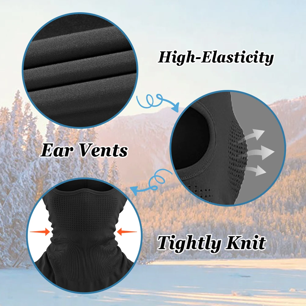 Breathable Balaclava Winter Full Face Mask for Men and Women Ski Face Mask Head Cover Windproof Dustproof Face Shield Mask