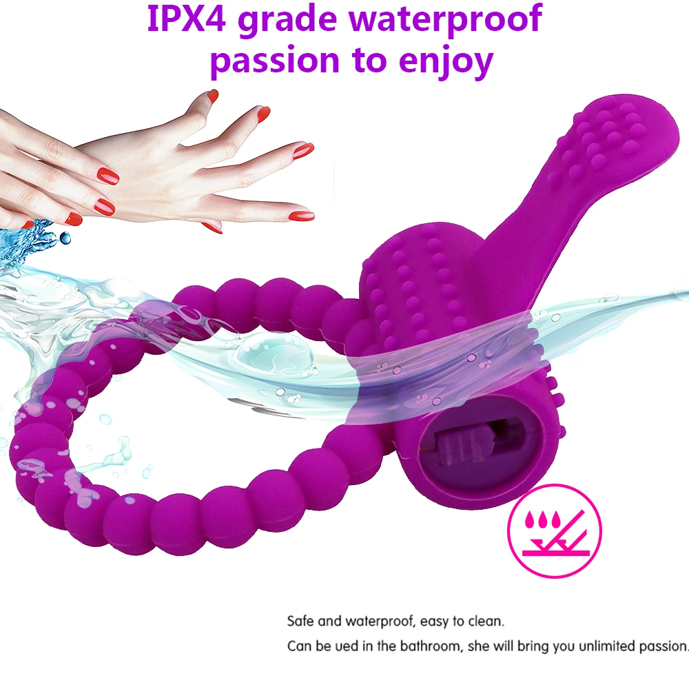 Penis Ring Vibrator Sex Toys For Men Masturbators Adults Vibrators For Couples Chastity Cage Erotic Vibrating Rings Sextoy Shop image 5