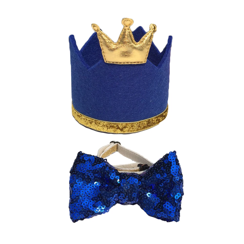 

Dog Birthday Hat Pet Happy Cosplay Headwear for Dogs Cats Blue Child Soft Cloth Photo Shoot Event PARTY HATS WITH
