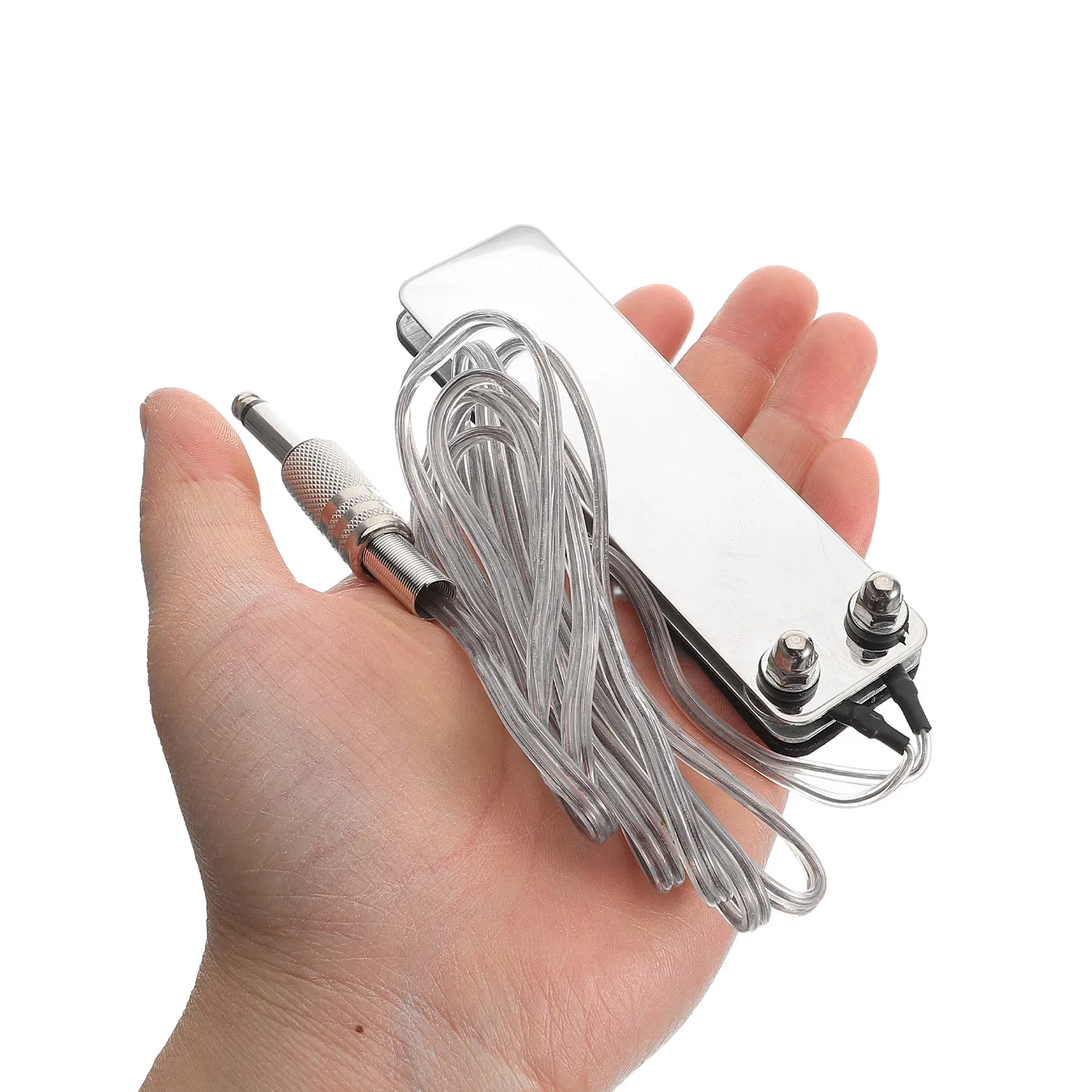 

Mini Silver Metal Foot Pedal Switch Nonslip Compact Tattoo Power Control Cord Compatible for Tattoo Machine Workstation