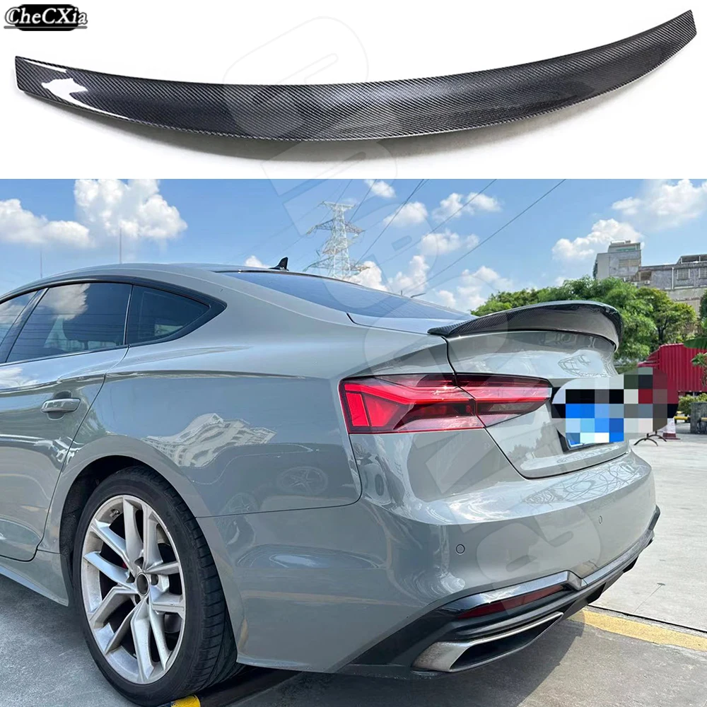 

FOR Audi A5 4 Doors S5 RS5 2017 2021 2022 2023 2024 HK Style 100%Carbon Fiber / Forged Carbon Fiber Rear Trunk Spoiler ﻿