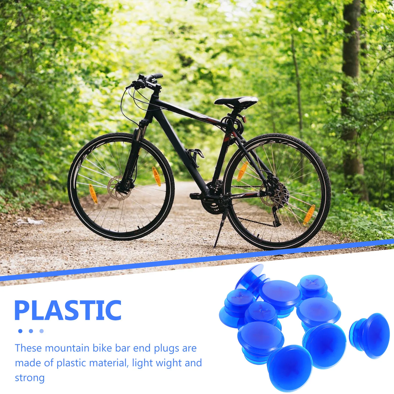 10 stuks mountainbike stuur eindpluggen kunststof sterk duurzaam road bar caps grip end stoppers lichtgewicht blauw