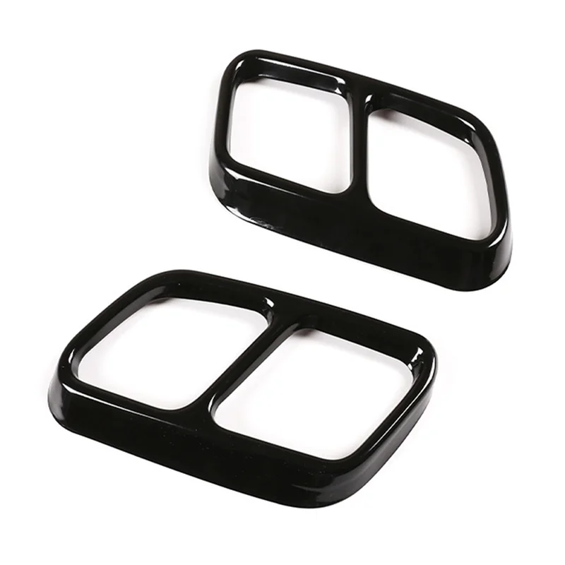 

AEA7-1Pair Rear Dual Exhaust Muffler Pipe Cover Trim For Mercedes Benz GLK X204 CLS W218 2012-2017 Tail Throat Frame