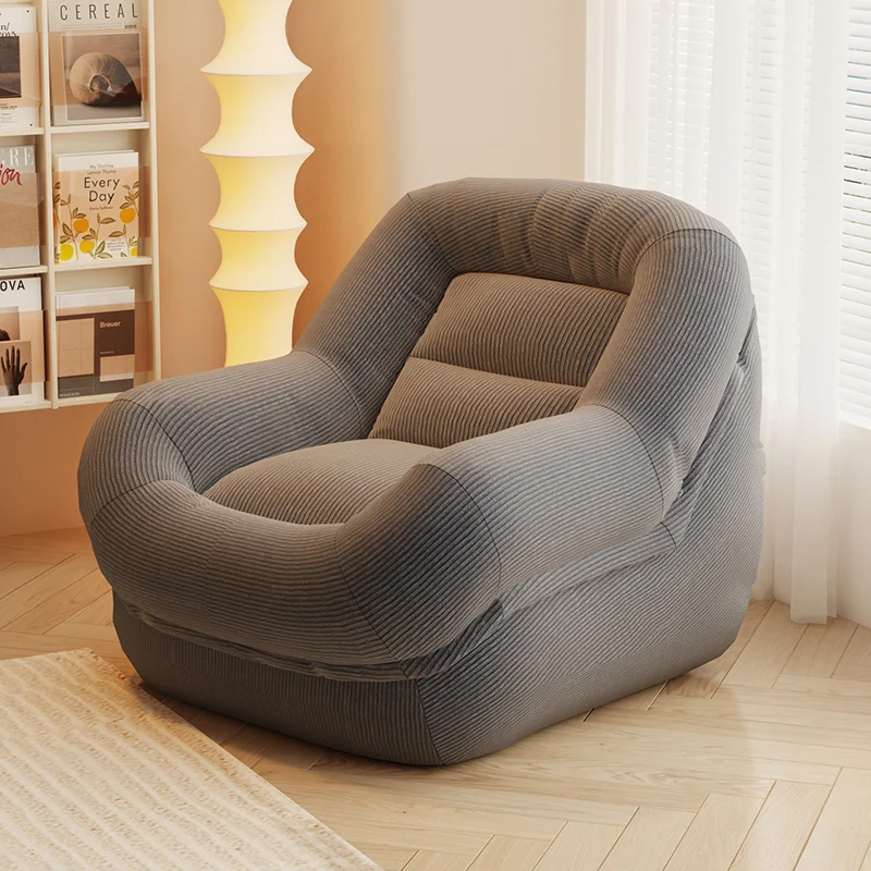 Comfortable Sofa Bedroom Washable Corduroy Single Sofa Chair Living Room Sofa Seat  High Resilience Sponge Filling