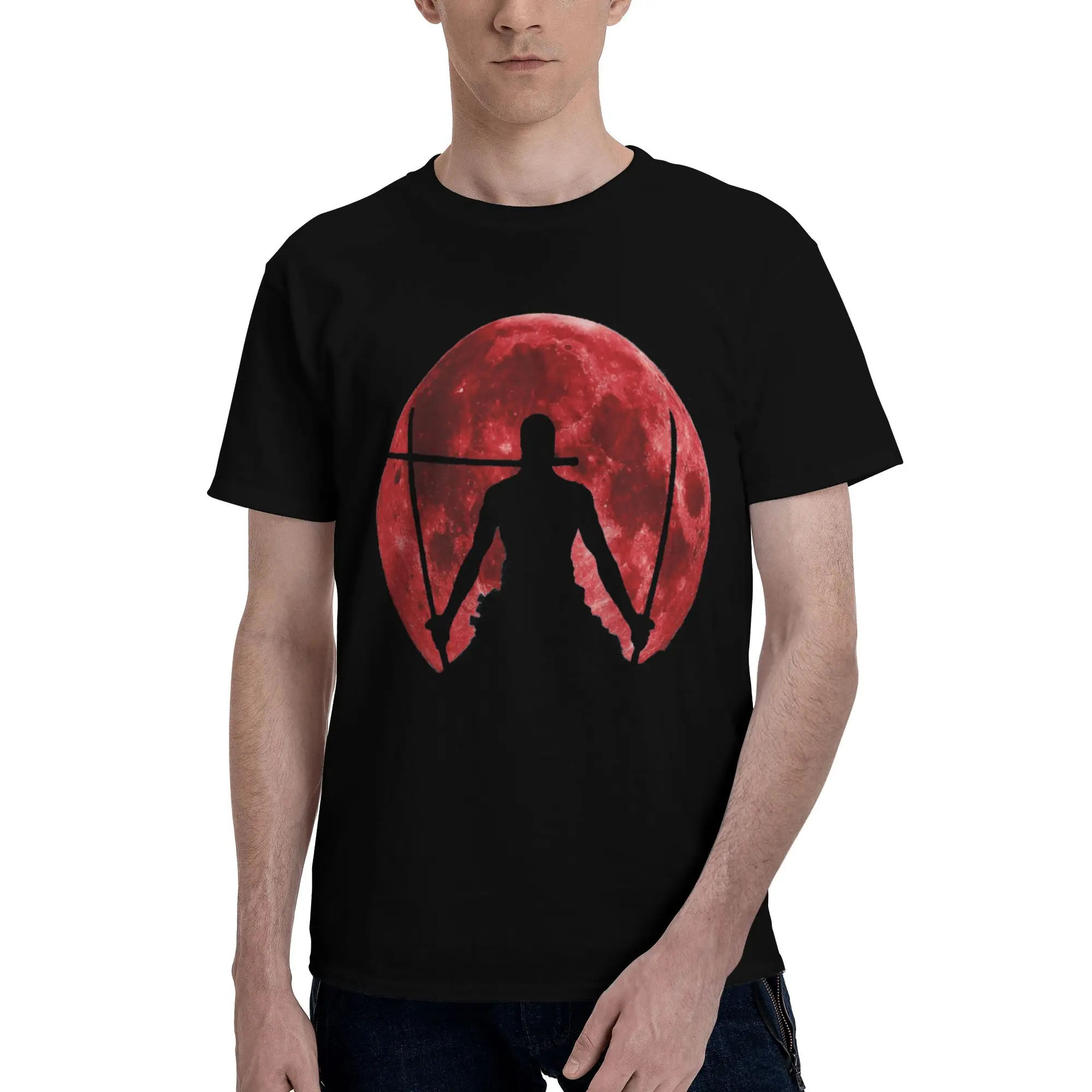 Roronoa Zoro  D  Men's T Shirt One Piece Humor Tee Shirt Short Sleeve Crew Neck Cotton Adult Clothes T-Shirt