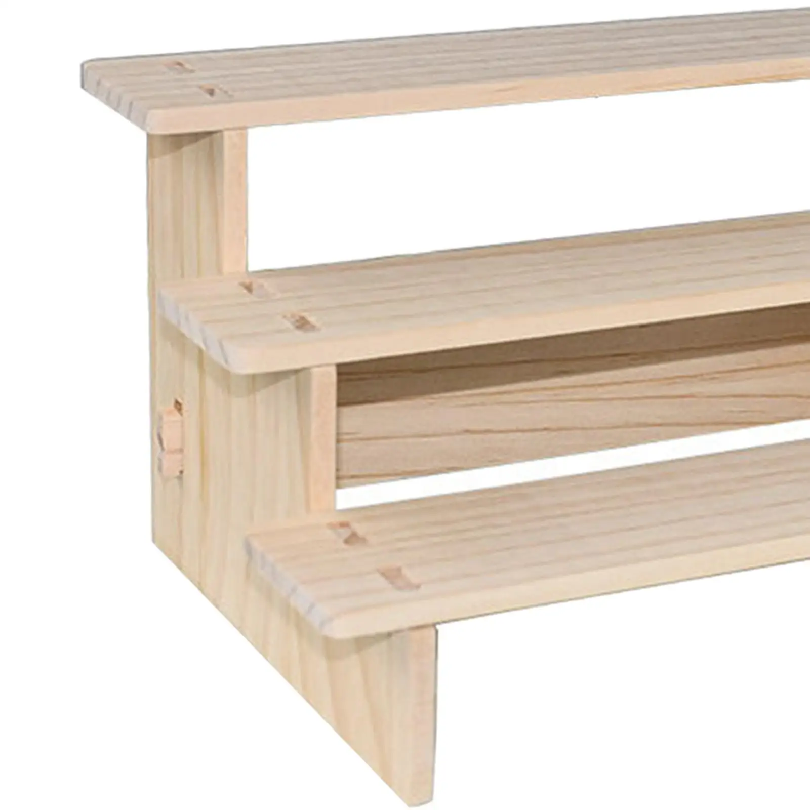 Wooden Stand Display Organizer Riser Shelf for Crafts Figurines Goods Display and Home Countertop