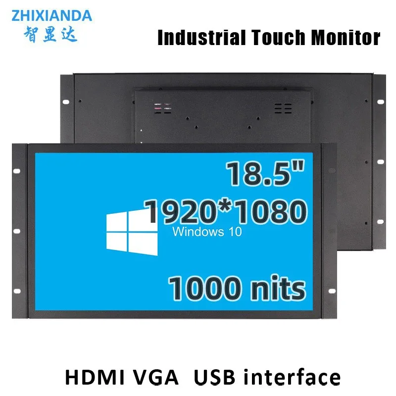 18.5 Inch 1000 Nits Open Frame Monitor Anti-glare IPS Sunlight Readable Industrial Screen Display With HDMI VGA Interface