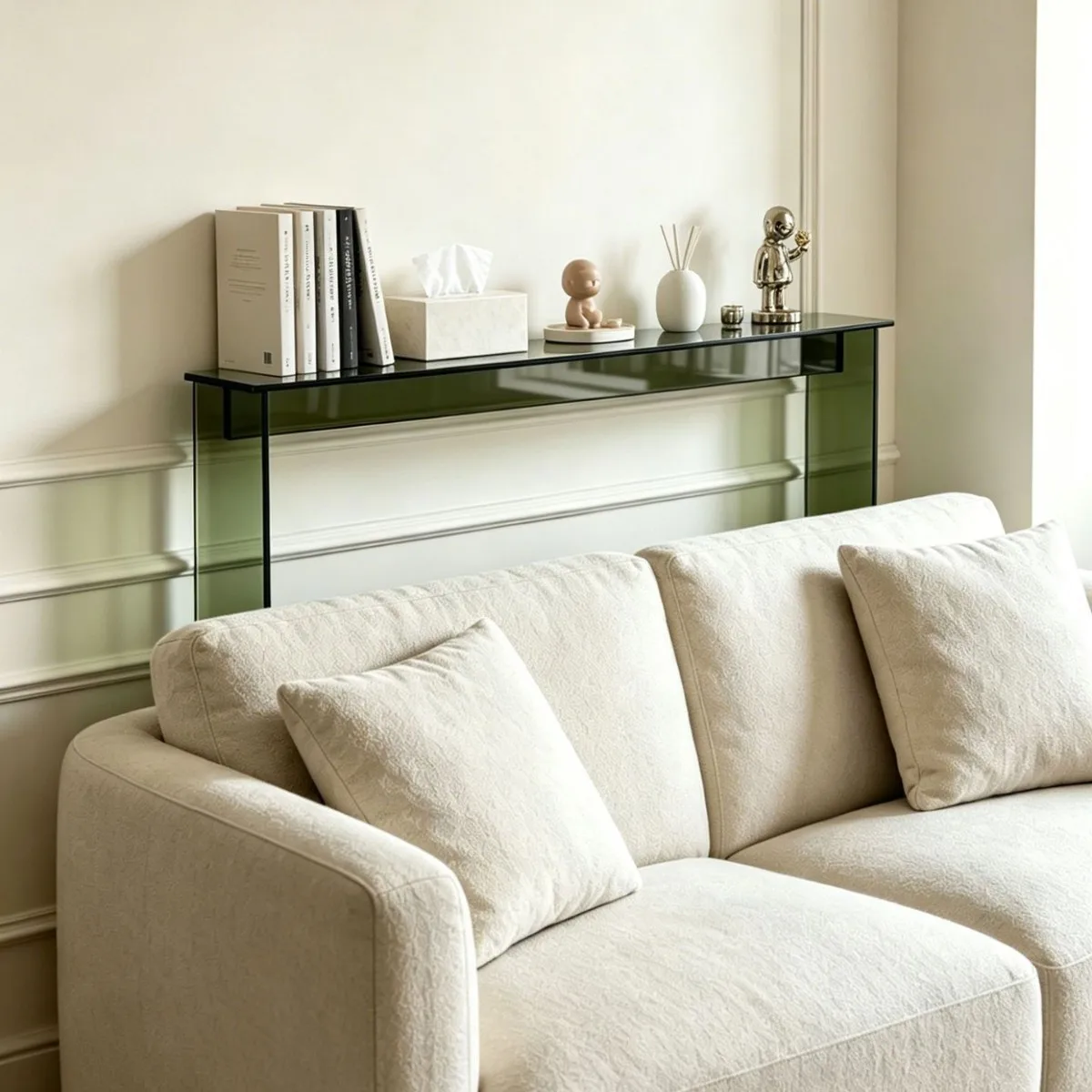 Acrylic electric sofa storage behind the sofa at the door, against the wall to enter home, bedside gap, Italian