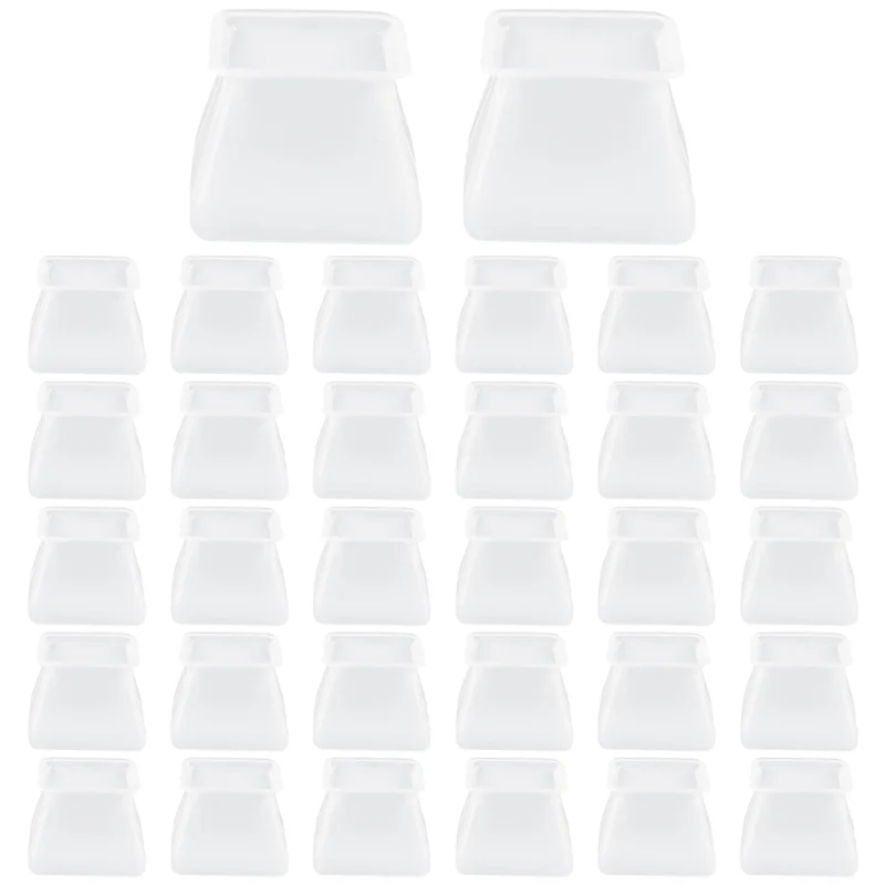 32 Uds. Cubierta protectora de silicona para muebles, protectores cuadrados de silicona para patas de silla, gorros para patas de silla, patas de mesa y muebles